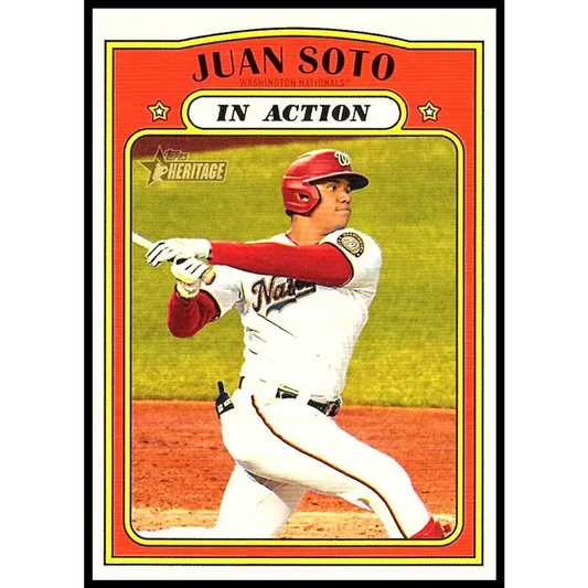 2021 Topps Heritage #36 Juan Soto NM-MT RC Rookie Washington Nationals Baseball Card - Baseball Card Single