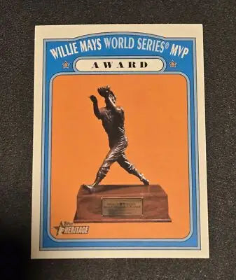 2021 Topps Heritage #367 Willie Mays World Series MVP Award - Baseball Card Single
