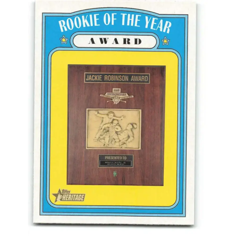 2021 Topps Heritage #368 Rookie of the Year Award NM-MT Baseball Card - Baseball Card Single