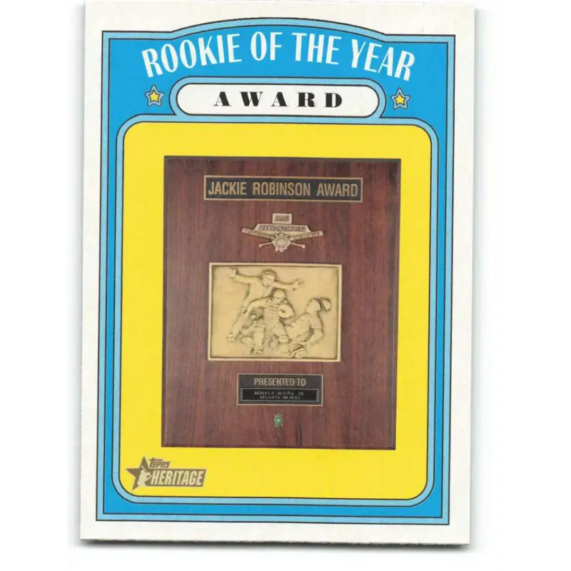 2021 Topps Heritage #368 Rookie of the Year Award NM-MT Baseball Card - Baseball Card Single