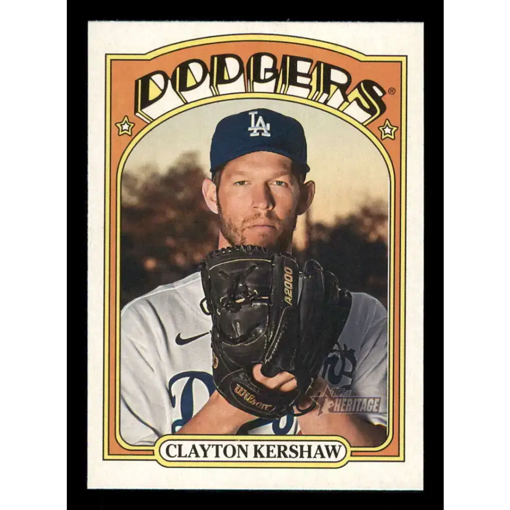 2021 Topps Heritage #37 Clayton Kershaw NM-MT Los Angeles Dodgers Baseball Card - Baseball Card Single