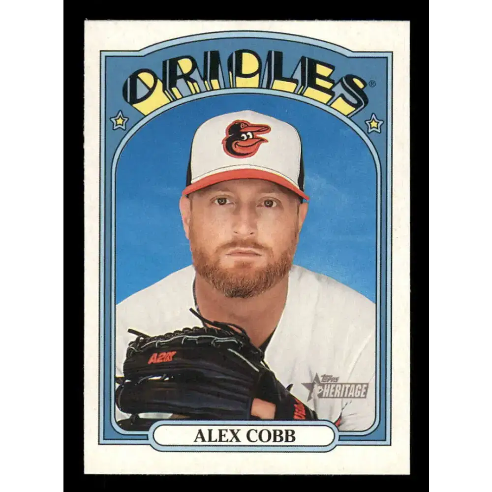 2021 Topps Heritage #378 Alex Cobb NM-MT Baltimore Orioles Baseball Card - Baseball Card Single