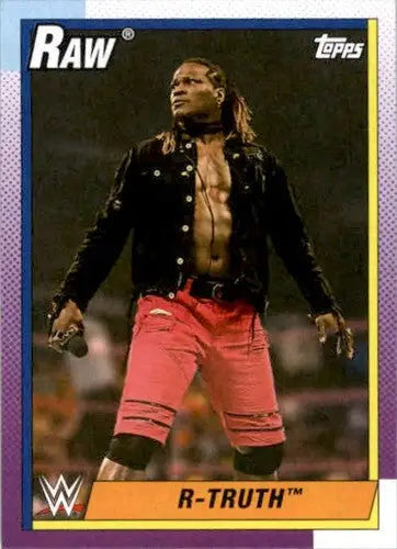 2021 Topps Heritage R-Truth wrestling card with original gloss and Simply Sandoval features