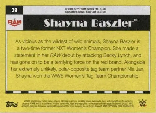 2021 Topps Heritage #39 Shayna Baszler NM-MT - UFC/MMA Card Single