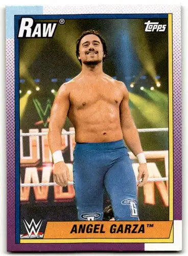 2021 Topps Heritage Angel Garza wrestling card with original gloss from Simply Sandoval