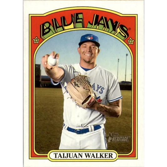 2021 Topps Heritage #407 Taijuan Walker NM-MT SP Toronto Blue Jays Baseball Card - Baseball Card Single