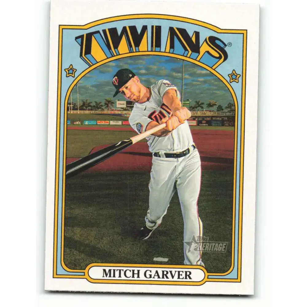 2021 Topps Heritage #449 Mitch Garver NM-MT SP Minnesota Twins Baseball Card - Baseball Card Single