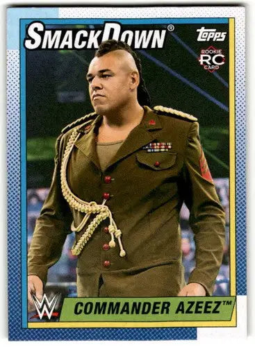 Original gloss Commander Azeez rookie card from 2021 Topps Heritage Simply Sandoval collection
