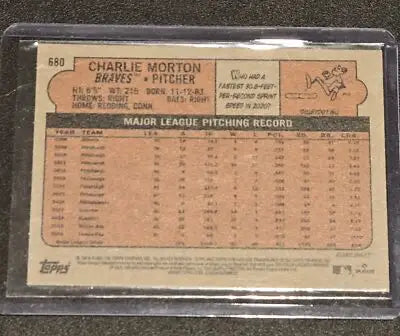 2021 Topps Heritage #680 Charlie Morton Chrome Purple Refractor - Baseball Card Single