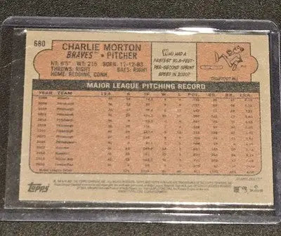 2021 Topps Heritage #680 Charlie Morton Chrome Purple Refractor - Baseball Card Single