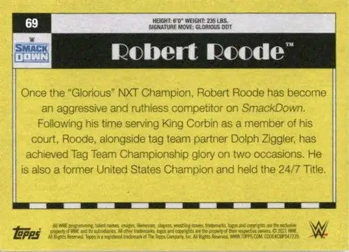2021 Topps Heritage Robert Roode wrestling card with original gloss by Simply Sandoval