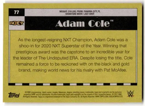2021 Topps Heritage #77 Adam Cole NM-MT - Baseball Card Single