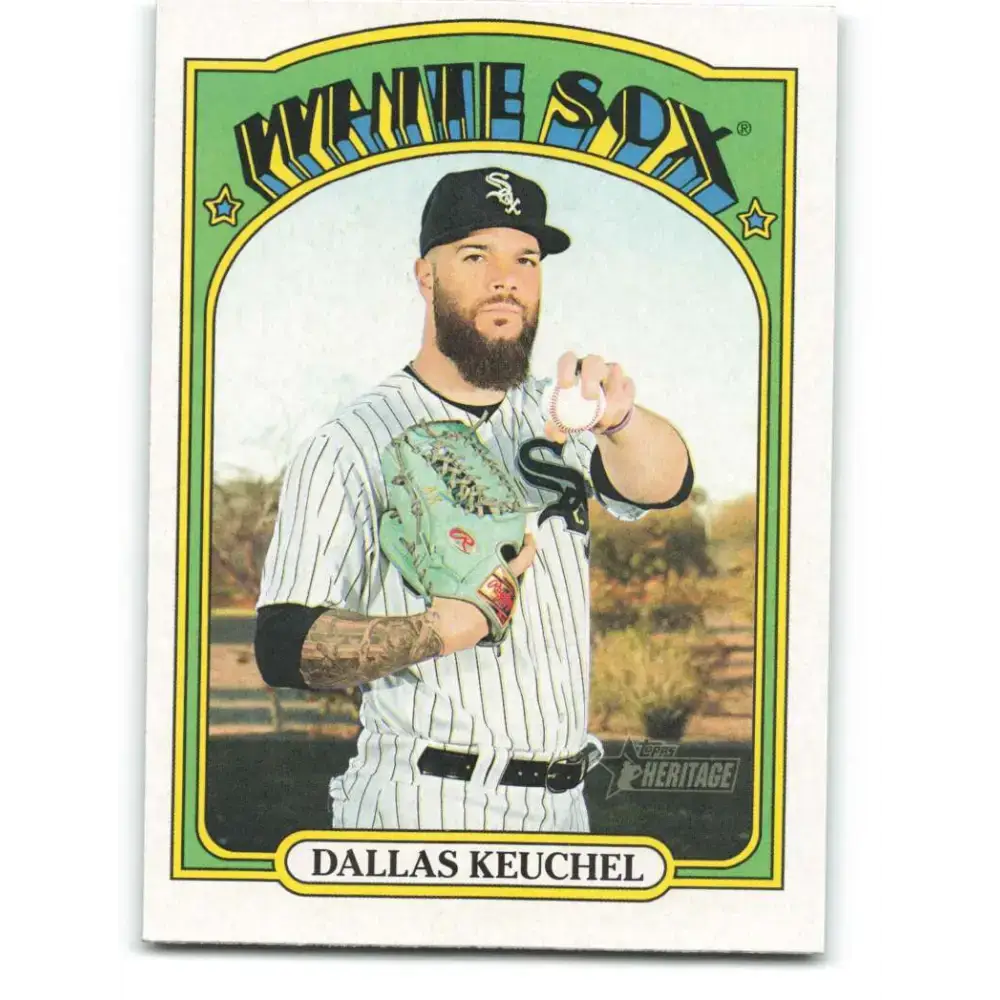 2021 Topps Heritage #80 Dallas Keuchel NM-MT Chicago White Sox Baseball Card - Baseball Card Single