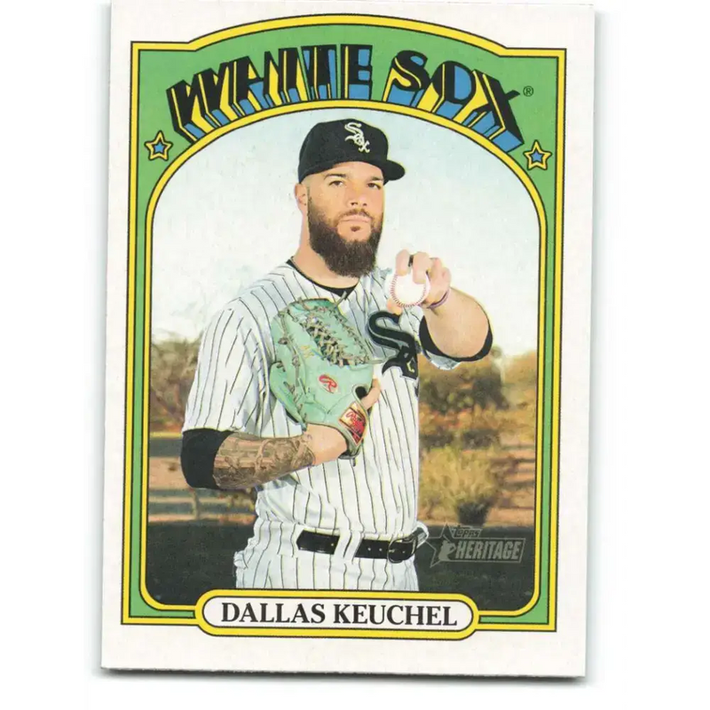 2021 Topps Heritage #80 Dallas Keuchel NM-MT Chicago White Sox Baseball Card - Baseball Card Single