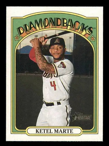 2021 Topps Heritage #83 Ketel Marte NM-MT Diamondbacks - Baseball Card Single