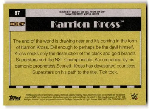 2021 Topps Heritage #87 Karrion Kross NM-MT - Baseball Card Single
