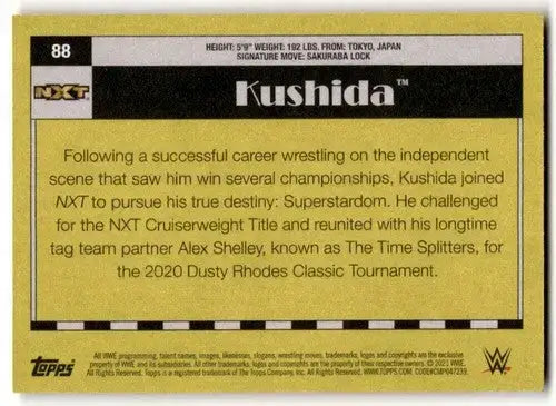 2021 Topps Heritage #88 Kushida NM-MT - Baseball Card Single