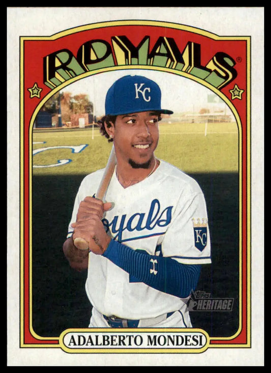 2021 Topps Heritage Adalberto Mondesi 55 Kansas City Royals NM - Baseball Card Single