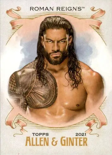 2021 Topps Heritage Allen and Ginter #AG-18 Roman Reigns NM-MT ID:58893 - Wrestling Card Single