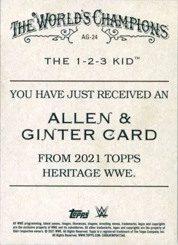 2021 Topps Heritage Allen and Ginter #AG-24 The 1-2-3 Kid NM-MT ID:58899 - Baseball Card Single