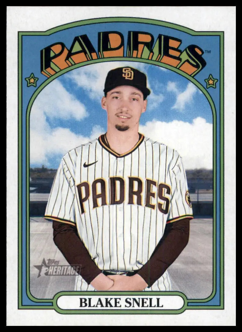2021 Topps Heritage Blake Snell 669 San Diego Padres NM