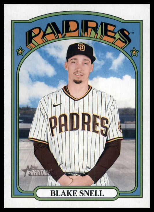 2021 Topps Heritage Blake Snell 669 San Diego Padres NM