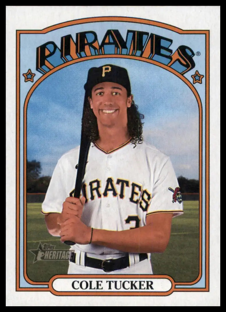 2021 Topps Heritage Cole Tucker 695 Pittsburgh Pirates NM - Baseball Card Single