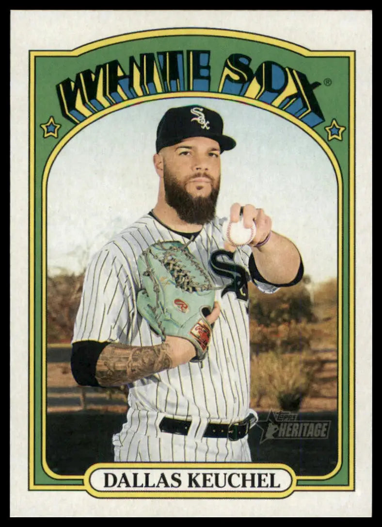 2021 Topps Heritage Dallas Keuchel 80 Chicago White Sox NM - Baseball Card Single