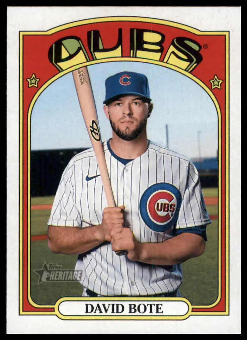 2021 Topps Heritage David Bote 506 Chicago Cubs NM - Baseball Card Single