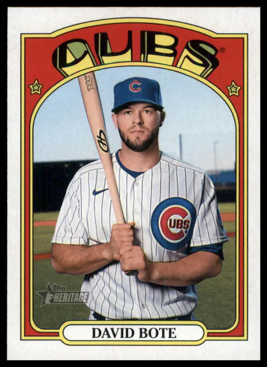 2021 Topps Heritage David Bote 506 Chicago Cubs NM - Baseball Card Single