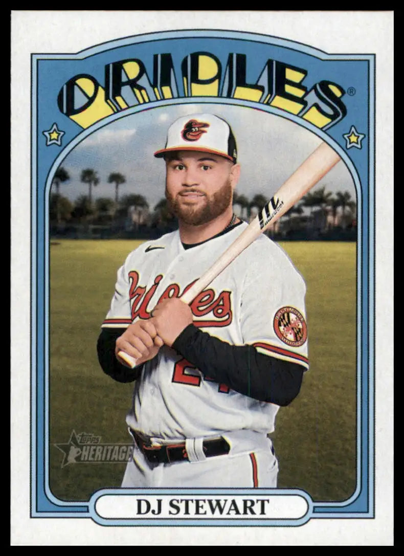 2021 Topps Heritage DJ Stewart 611 Baltimore Orioles NM - Baseball Card Single
