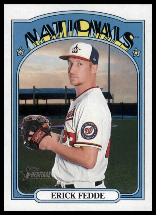 2021 Topps Heritage Erick Fedde 692 Washington Nationals NM