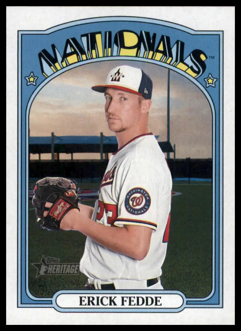 2021 Topps Heritage Erick Fedde 692 Washington Nationals NM