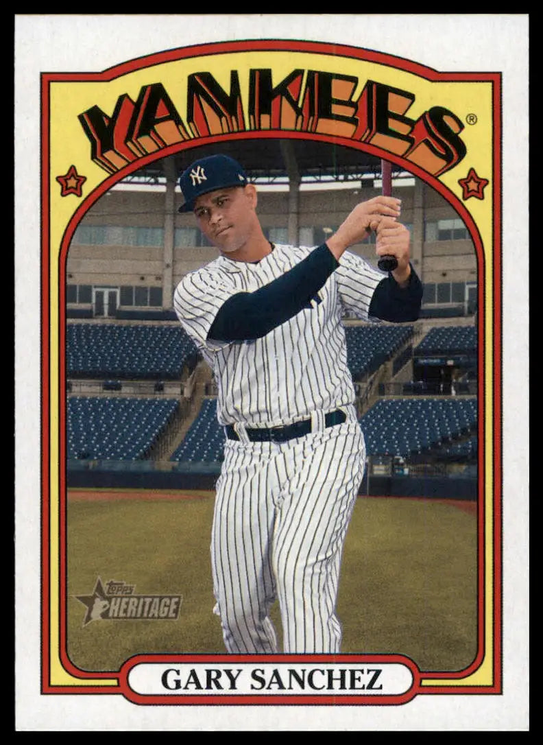 2021 Topps Heritage Gary Sanchez 587 New York Yankees NM