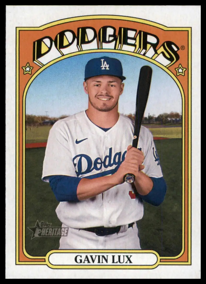 2021 Topps Heritage Gavin Lux 679 Los Angeles Dodgers NM