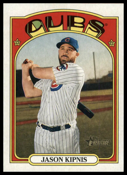2021 Topps Heritage Jason Kipnis 282 Chicago Cubs NM - Baseball Card Single