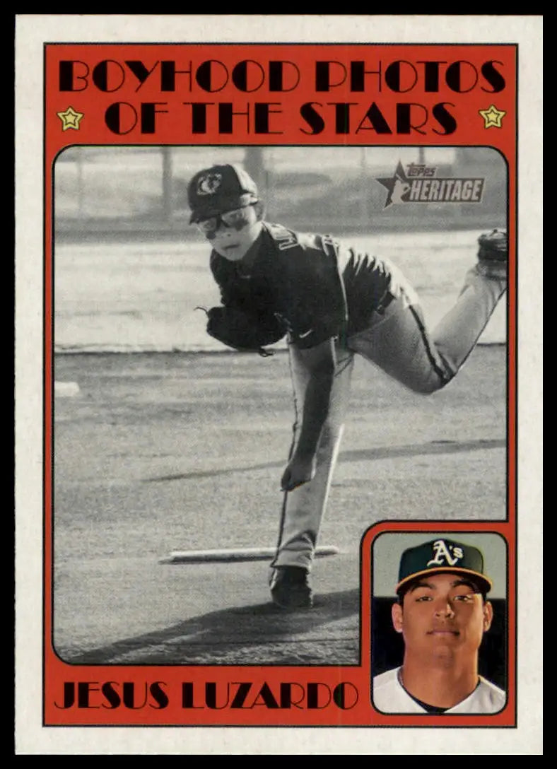 2021 Topps Heritage Jesus Luzardo 265 Oakland Athletics NM - Baseball Card Single
