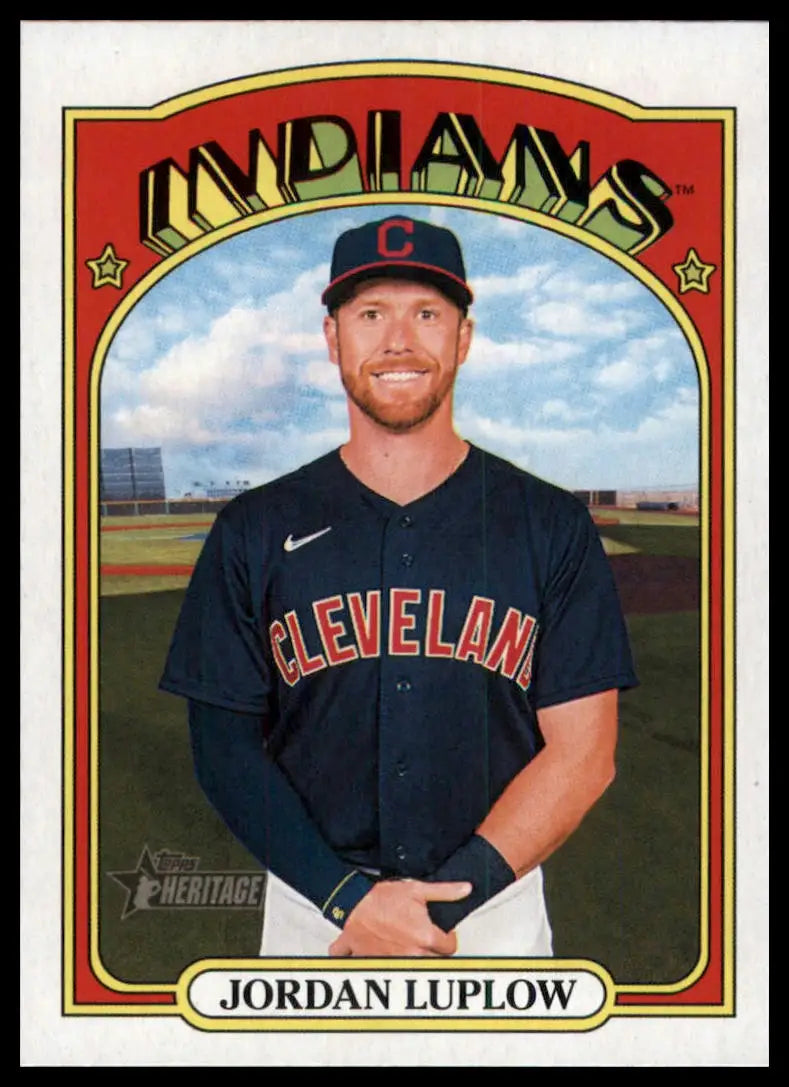 2021 Topps Heritage Jordan Luplow 614 Cleveland Indians NM - Baseball Card Single