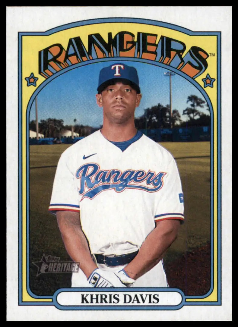 2021 Topps Heritage Khris Davis 581 Texas Rangers NM