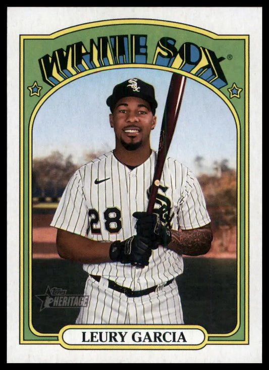 2021 Topps Heritage Leury Garcia 654 Chicago White Sox NM - Baseball Card Single