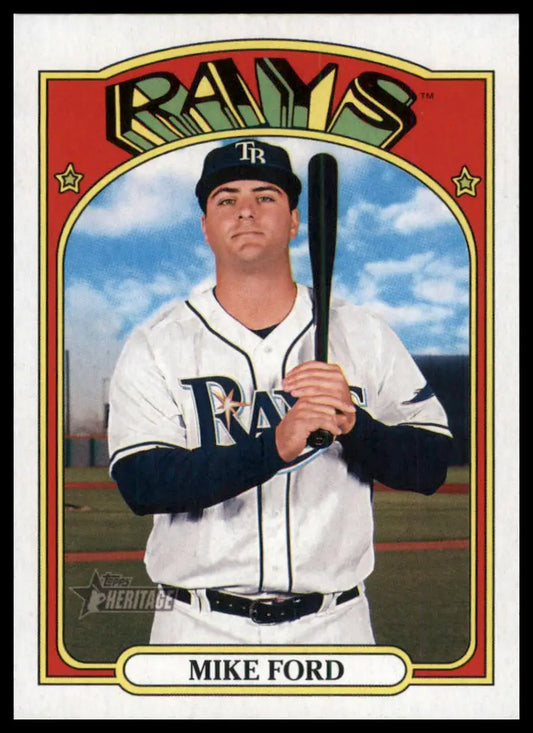2021 Topps Heritage Mike Ford 560 Tampa Bay Rays NM - Baseball Card Single