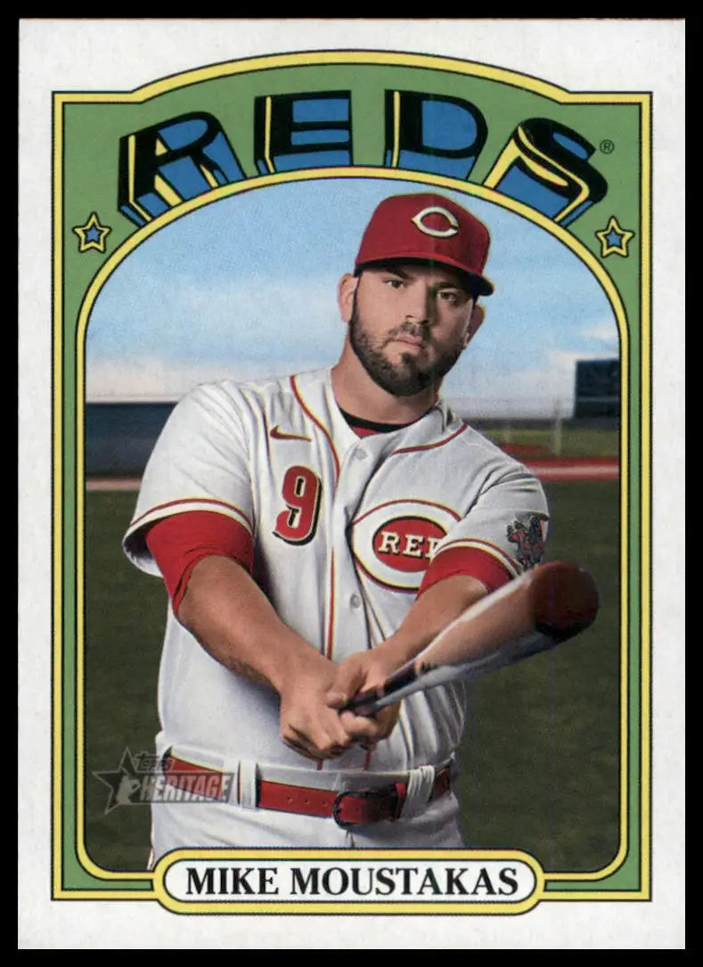 2021 Topps Heritage Mike Moustakas 599 Cincinnati Reds NM