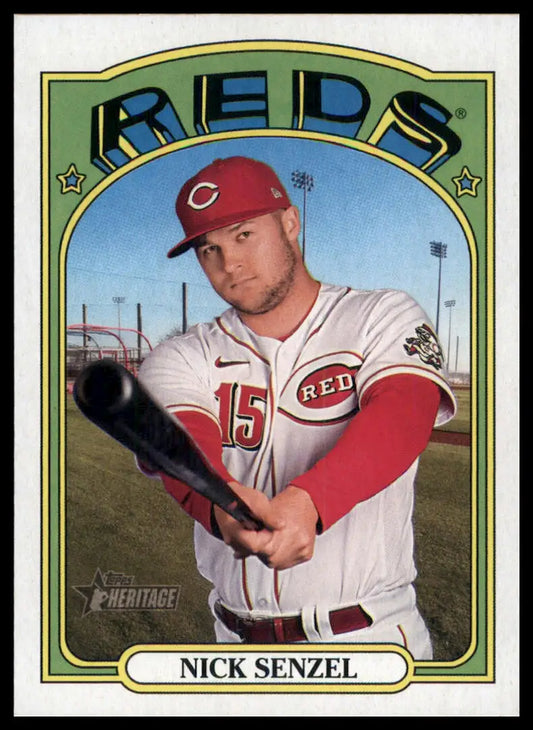 2021 Topps Heritage Nick Senzel 672 Cincinnati Reds NM