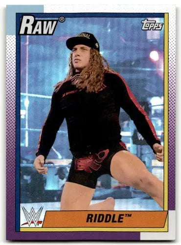 2021 Topps Heritage Rainbow Foil Riddle Wrestling Rookie Card NM-MT