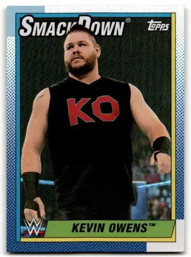 Kevin Owens wrestling card from 2021 Topps Heritage Rainbow Foil series, NM-MT RC