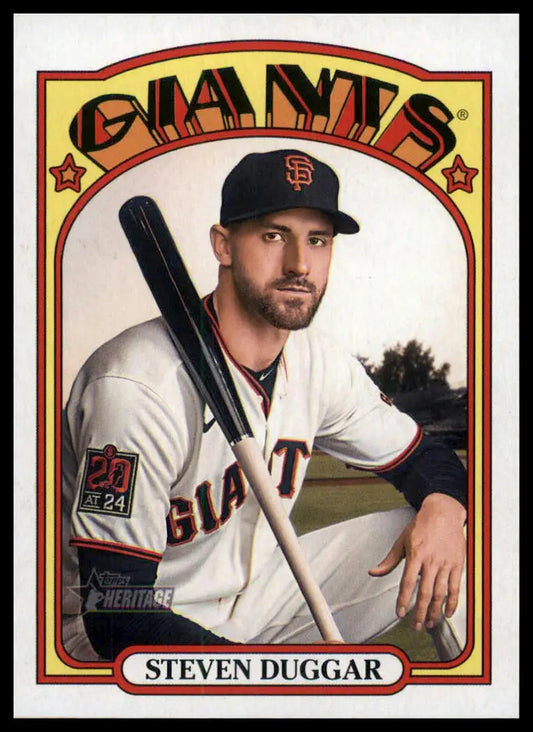 2021 Topps Heritage Steven Duggar 699 San Francisco Giants NM - Baseball Card Single