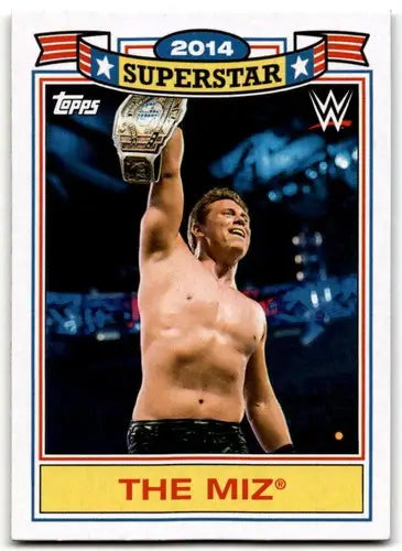 2021 Topps Heritage Wrestling trading card of The Miz with original gloss, simply Sandoval style