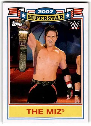 The Miz wrestling card from 2021 Topps Heritage Superstar Tribute collection