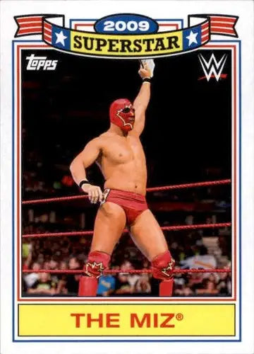 2009 Topps Superstar wrestling card from Topps Heritage featuring The Miz with original gloss