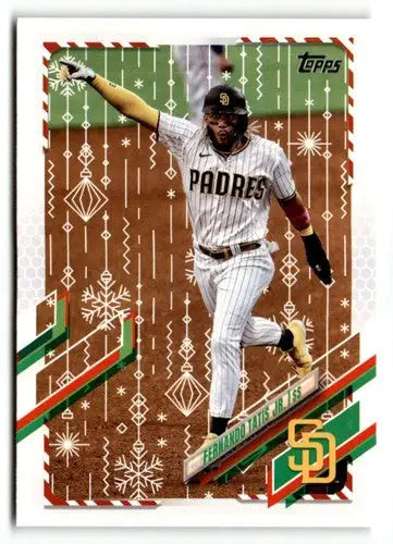 2021 Topps Holiday Hw1 Fernando Tatis Jr. baseball card in near mint condition